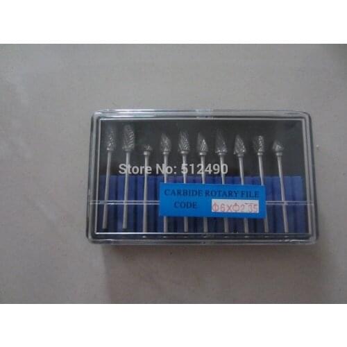 Diy handmade 10pcs/set carbide rotary files Engraving Bit Carbide Burrs Drill Die Grinder Carving router bit