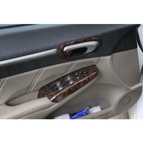 For Honda Civic 2006-2011 High quality ABS Car door lift window switch Button protection scuff plate decoration cover