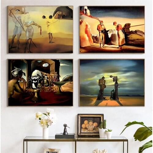 Diary of Discovery By Vladimir Kush Salvador Dali Canvas Art Print Poster The Waves Book Sailboat Canvas Painting Picture