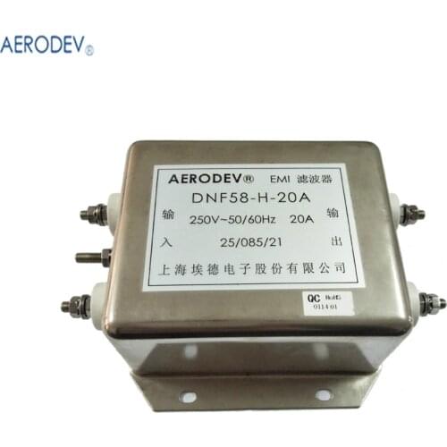Aerodev Power Supply filter DNF58-H-20A Single Phase 20A EMI Filter 250V 50-60Hz for Power Supply UPS,etc