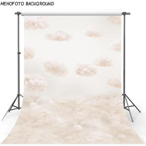 Photography Backdrop Background 8x8 Light Brown Clouds Photo Studio Background for Kids Custom Baby Birthday Party Photocalls