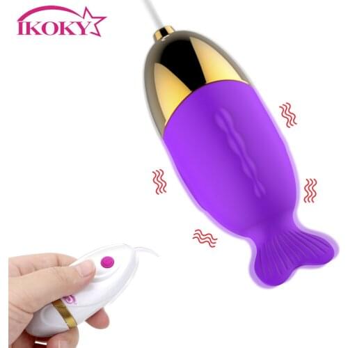 IKOKY Vibrating Egg Tounge Licking Vibrator G Spot Massager Clitoris Stimulator Sex Toys for Women Remote Control 12 Speeds