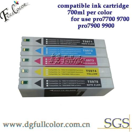 100% stable working 700ml Ink Cartridge For Epson pro7700 7900 7890 7910 7908 9900 9700 9890 Replac ink