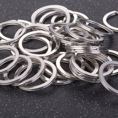 30PCS/lot DIY Polished Split Ring Keyrings Key Chain Hoop Loop Key Holder 30mm