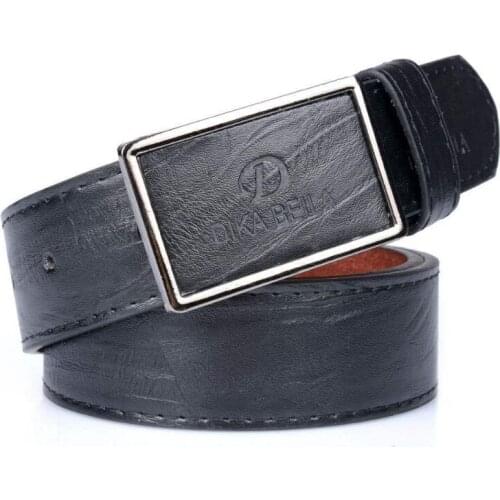 Fashion new mens belt wholesale smooth buckle belt mens business casual belt Korean fashion youth belt 2021
