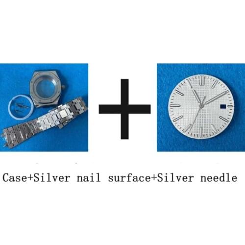 High Quality Watch Accessories Set (Case, Strap, Dial Pointer )41MM Sapphire Glass Watch Case Waterproof for NH35 Movement