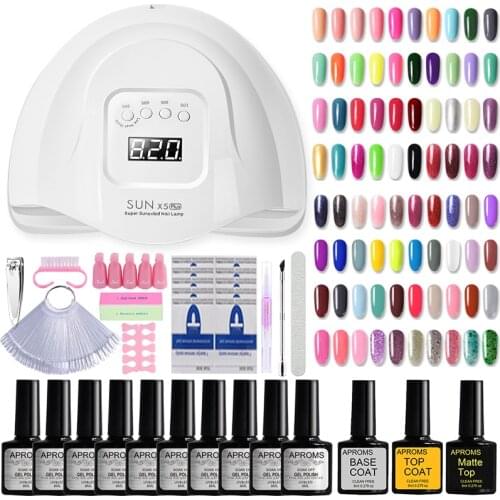 Nail Gel Polish UV LED Nail Gel Varnish Soak Off Nail Gel Polish Manicure Pedicure Nail Gel Polish Set Salon Nail Color Gel Kit