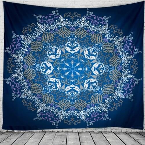 Pattern Mandala Wall Hanging Tapestry Travel Camping Mat Sunrise Oil Painting Pattern Yoga Pad Sleeping Carpet Beach Blanket