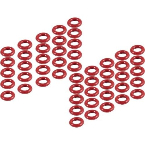 New 50 Pcs 10mm OD 2.5mm Thickness Silicone O Ring Oil seal gasketet Ring Dark Red