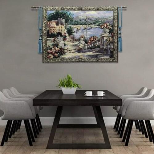 New arrival rustic Exquisite home decoration eco-friendly fashion quality 100% cotton Jacquard fashion tapestry