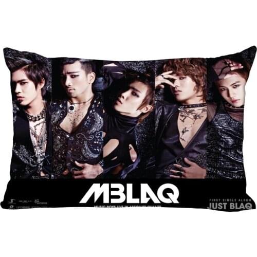New Arrival Korea Pop MBLAQ Pillowcase Home Office Decorative Zipper Pillowcases Satin Custom your image more size