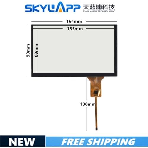 NEW 7 Inch 6 Lines Capacitive Screen Touch Screen Panel GT911 164mm*99mm TouchSensor Freeshipping 164*99 for GPS Car
