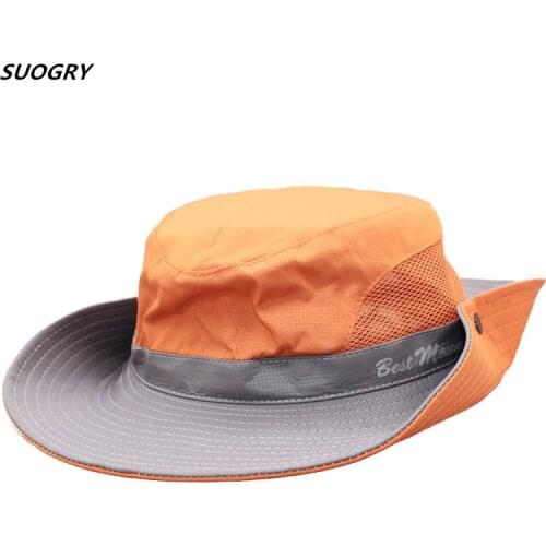 Waterproof UPF 50+ Sun Hat Bucket Summer Men Women Fishing Boonie Hat Sun UV Protection Long Large Wide Brim Bob Hiking Outdoor