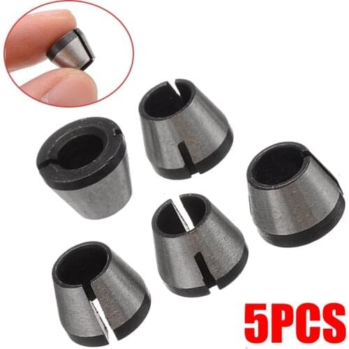 5pcs Drill Driver Fittings Collet Chuck 6mm Diameter Durable Drill Collet For Power Electric Drill