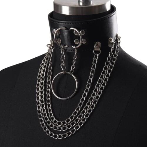 Goth Style Garter Belts Harness Women Sexy Body Cage Harness Belt Holographic Straps Waist Sculpting With Metal Chain Accesories