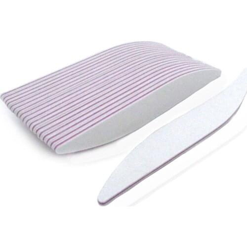 10pcs/lot Professional Nail File 100/180 Half Moon Sandpaper Nail Sanding Blocks Grinding Polishing Manicure Care Tools