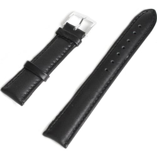 22mm Flat Genuine Leather Watch Replacement Band Strap Watchband Black New horlogeband cinturino Correa de reloj 22mm pulseira