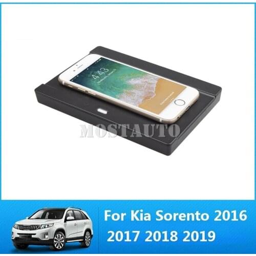 The Phone With QI Wireless Charging For Kia Sorento Wireless Car Charger Wireless Phone Fast Charging Pad 2016-2020