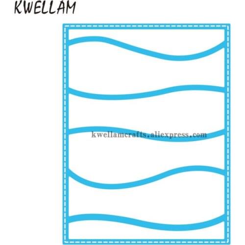 Wave Rectangle Metal Die cutting Dies For DIY Scrapbooking Photo Album Embossing Folder KW8030506