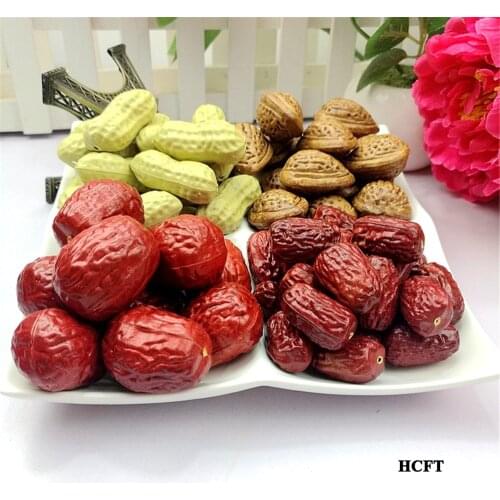 Dried fruit home hotel restaurant cafe bar Shop Store decoration fake Simulation artificial red dates jujube dry fruits model