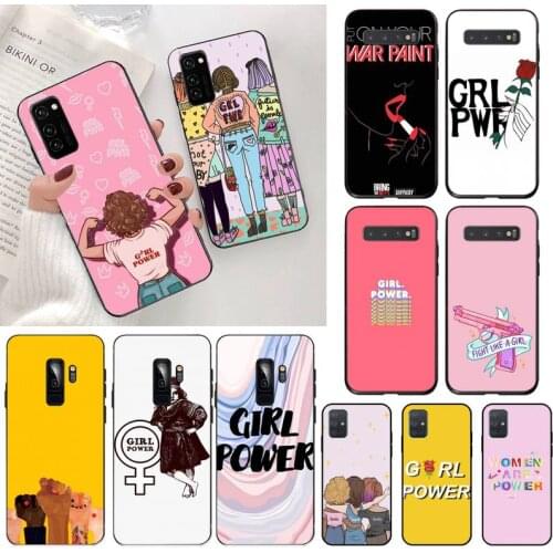 YJZFDYRM Hot Feminist Girl Power Women Custom Soft Phone Case for Samsung S20 plus Ultra S6 S7 edge S8 S9 plus S10 5G lite 2020