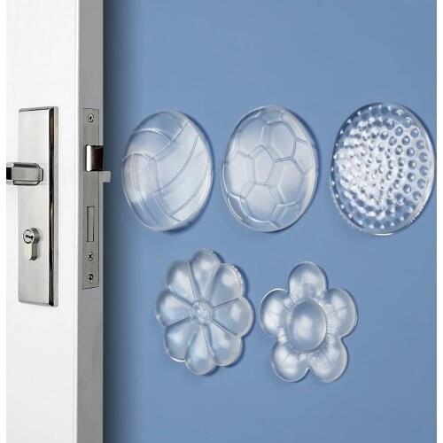 Safety Shock Absorber Door Handle Bumpers Mute Door Stoppers Wall Protection Security Pu Waterable Transparent Wall Protectors