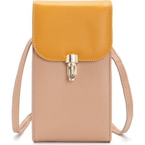 Ladies Soft Leather Diagonal Vertical Wallet Large Capacity Female Phone Messenger Bag Multi-function Women Single Shoulder Bag