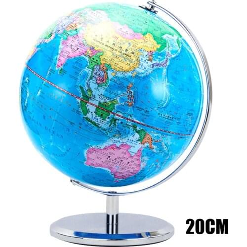 1PCS 20cm World Earth Globe Map Rewritable Swivel Stand Geography Educational Enhance knowledge of Geography Kids Gift Office