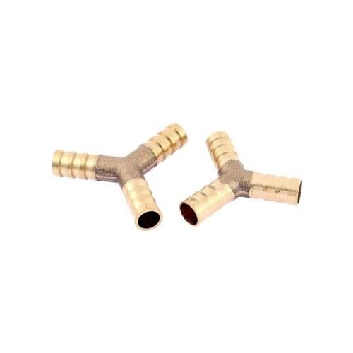2Ppcs 10mm Outer Dia 3 Ways Y Shaped Pneumatic Air Hose Barb Coupler Connector