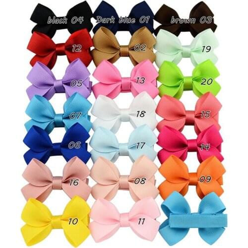 20 PCS Baby Big Hair Bows Boutique Girls Alligator Clip Grosgrain Ribbon Cute