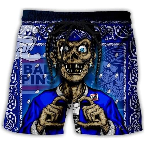 Blood Gang 3D Print Causal Clothing Bandana New Fashion Men Women Shorts