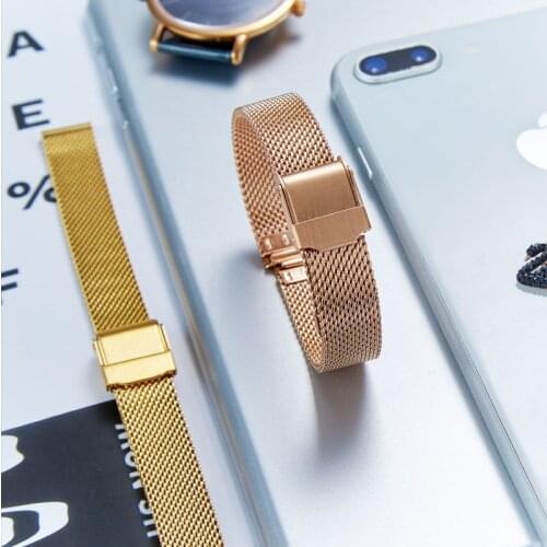 Milan watchband 6mm8mm10mm12mm14mm16mm17mm18mm19 mm20mm21mm22MM Watchband For DW fossil ck watch stainless steel bracelet