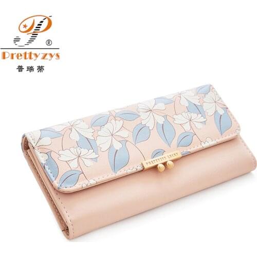 Brand New High Capacity Sweet Fashion Printing Womens Wallet Ladies Long Section Coin Purse PU Wallet Card Package Carteira