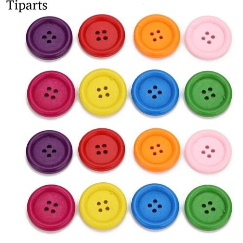 50pcs/lot 15mm/20mm/25mm/30mm Natural Wood Beads Round Buttons Spacer Beads For Women DIY Jewelry Making Accessories