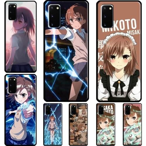 Misaka Mikoto Railgun Anime Case For Samsung S20 FE S9 S10 S8 Plus Ultra Note 20 Note 10 Plus Cover For Galaxy S21