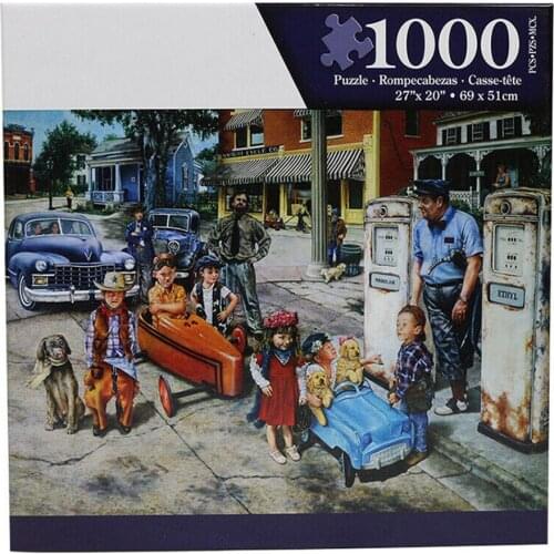 Hot Selling Children Cars Jigsaw Puzzle Assembling Educational Games 1000 Piece Toy Gift Learning LBV