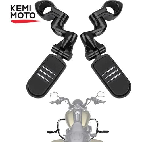 Motorcycle Highway Foot Peg for Harley for Street Glide Road King Electra Glide with 1.25"Engine Guard 1 1/4 Highway Bar Chrome