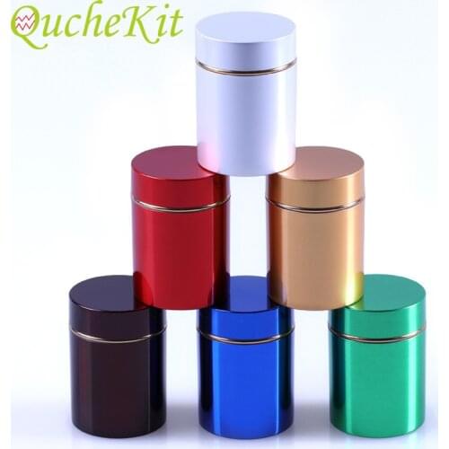 Small Tea Box Tin Jar Seal Aluminum Container Sealed Cans Tin Box Portable Plastic Bottle Travle Storage Box Sweetmeats Sotrage