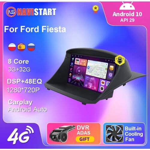 Audio GPS For Ford Fiesta 2009-2010 2 Din Navigation Autoradio Android 10 Auto Car Radio Stereo Automotive 4g Multimidia