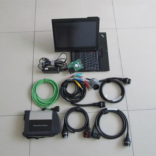 Mb star c4 with x200t laptop touch screen with 320gb hdd 2020.12 newest software for car and truck diagnostic tool ready to use