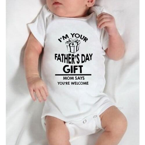 Newborn Baby Clothes Baby Girl Winter Clothes Romper for Babies Printing Father'day Clothing for Babies Toddler Jumpsuits