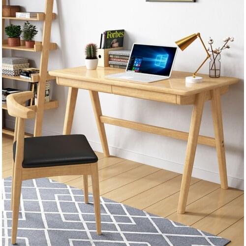 Rubber tree wood desk writing table simple desk computer table office table office furniture drafting table bedroom tables
