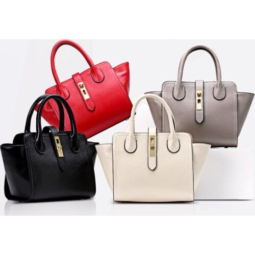 Simple Cow Leather Euramerican Style Fashion Women Bag Handmade Vintage Euramerican Style Solid Color Shoulder Bags