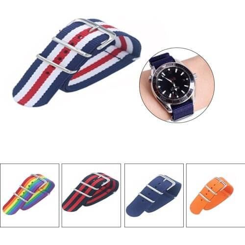 Quick Release Canvas Watch Strap for Men Women Premium Nylon NATO Watch Band with Black Stainless Buckle -18mm 20mm 22mm