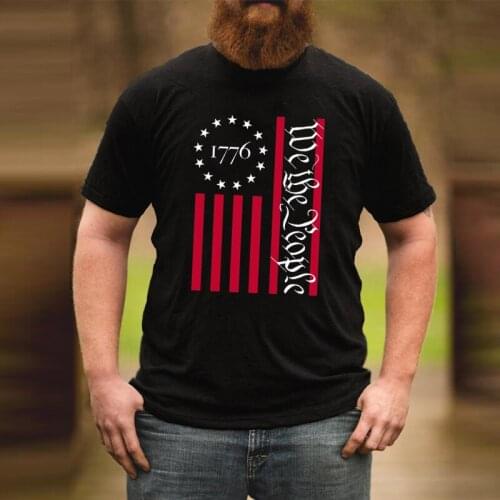 We The People Shirt Streetwear Men 2021 American Flag Tshirt New Arrival 2021 Patriotic Tee USA Men Clothing Print T