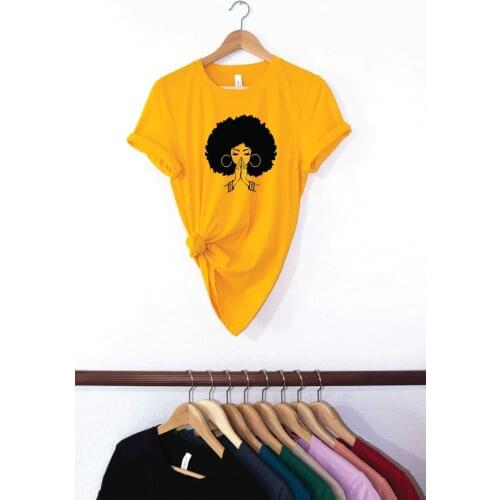 Afro Woman Praying Shirt Women Power Shirt, Afrocentric Shirt, Afro American Shirt, Black Girl Magic, Afro Girl Tee