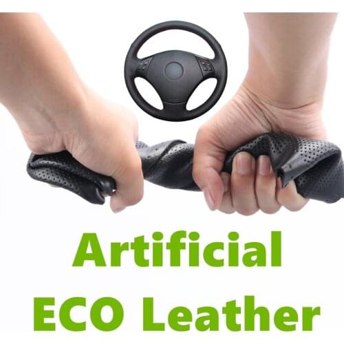 Hand stitched Black Artificial Leather Car Steering Wheel Cover Wrap for BMW E90 320 318i 320i 325i 330i 320d X1 328xi 2007
