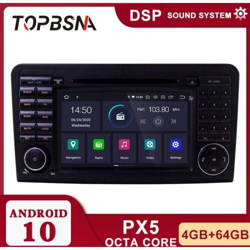 TOPBSNA IPS Android 10 Car Multimedia Player for Mercedes Benz ML CLASS W164 ML350 ML300 WIFI GPS Navi 2 Din Car Radio Stereo CD