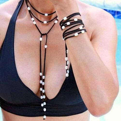 Dongmu jewelry 2017 Bohemian fashion pearl necklace variety to wear ladies fine New Year gift