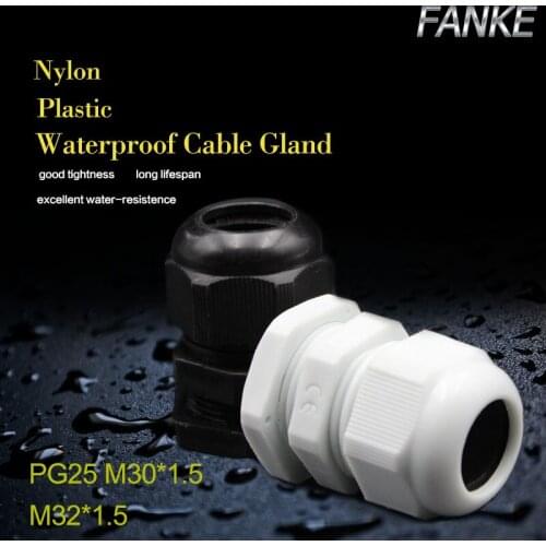 1piece PG25 Waterproof Nylon Plastic Cable Gland Connector for16-20mm Cable black color Hot Sale IP68 Factory wholesale